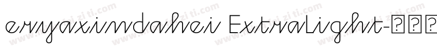 eryaxindahei ExtraLight字体转换